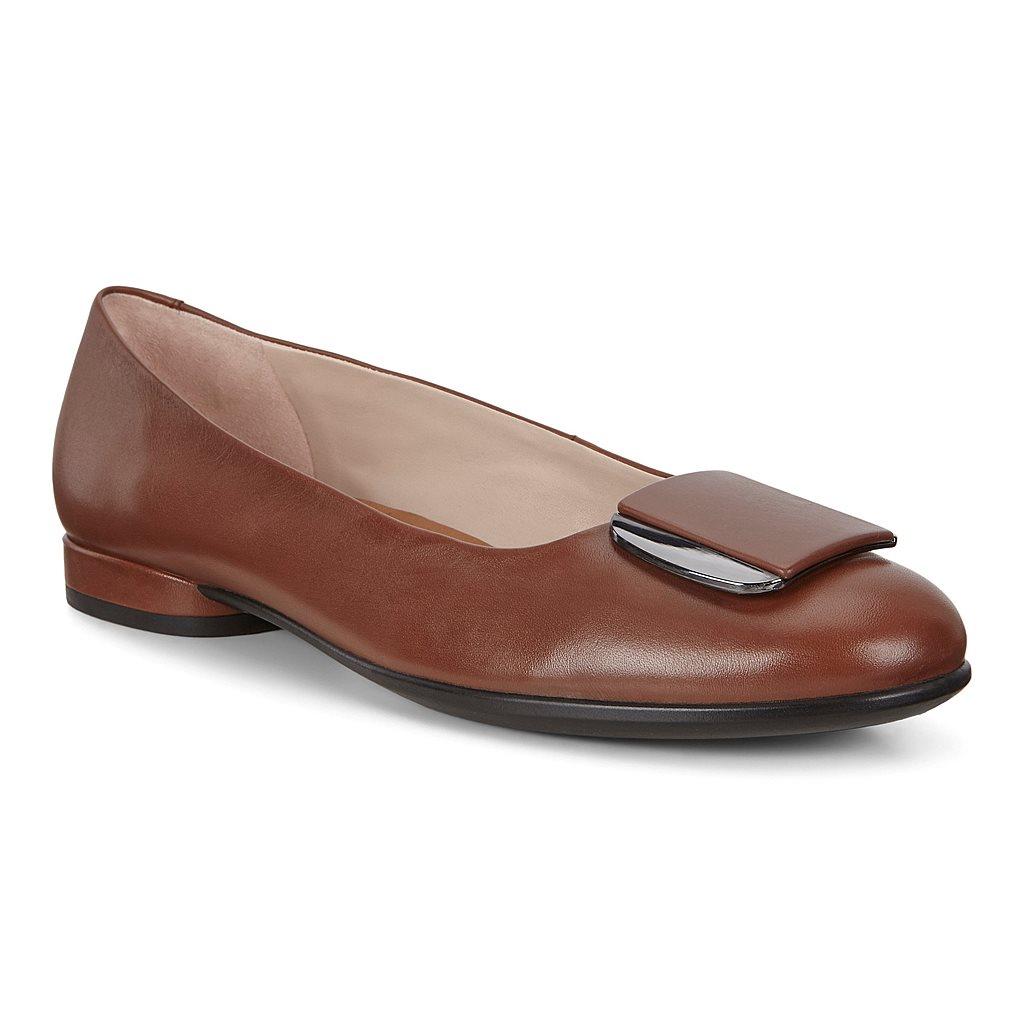 Ecco Anine Womens Ballet Flats Brown - India IGF-832196